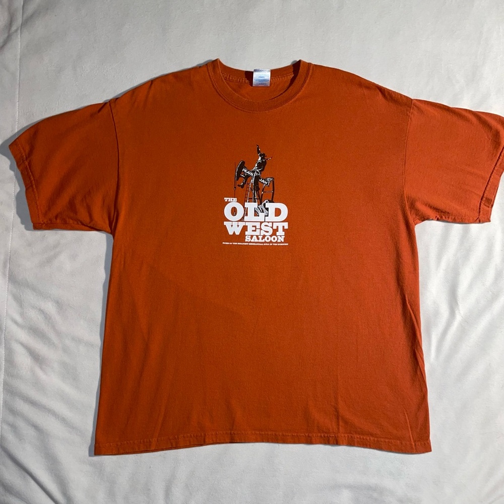 Vintage Pearl Jam The Old West Saloon Mechanical Bull Orange Band T-Shirt